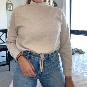 Cropped Turtleneck Sweater - XS